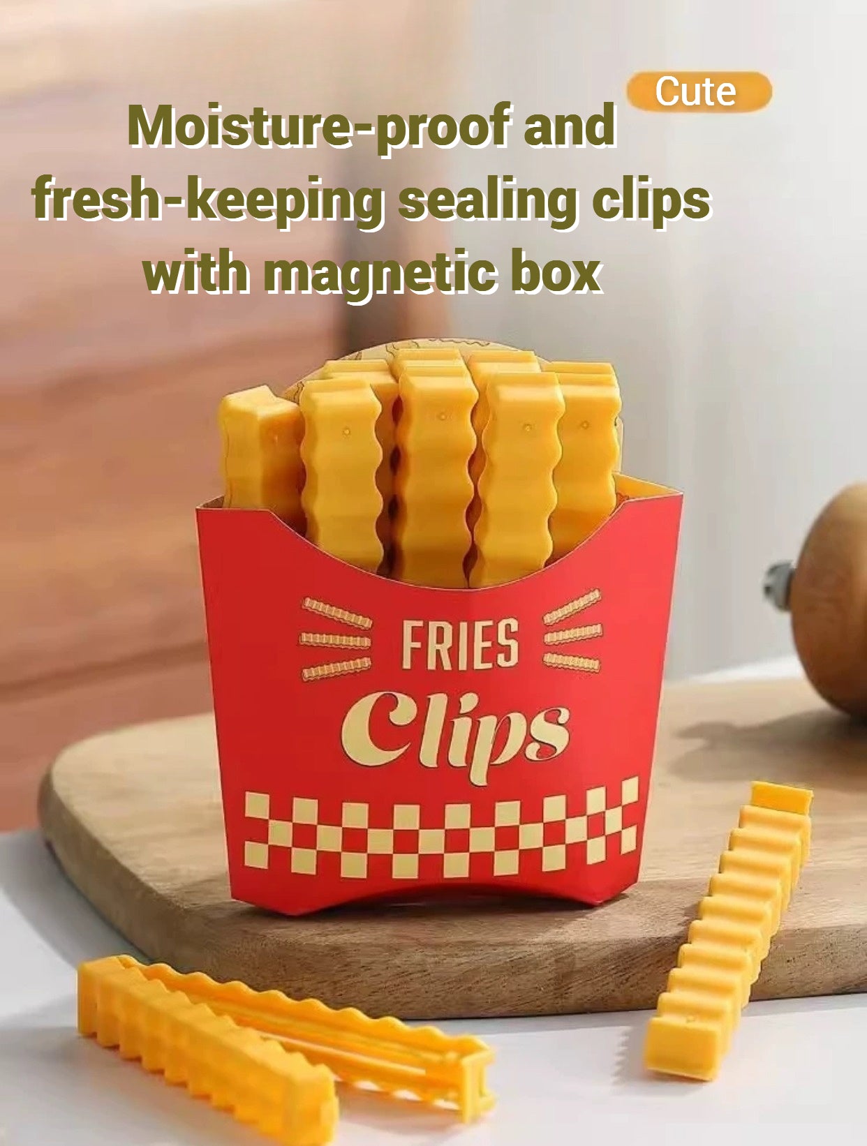 French Fries Magnetic Sealing Clips