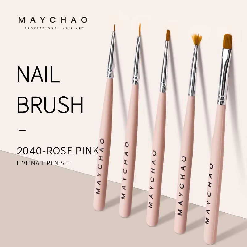 【Get it in 24hrs】MAYCHAO Professional Manicure Pedicure Kit with 14 colors LED Light brushes top base coats