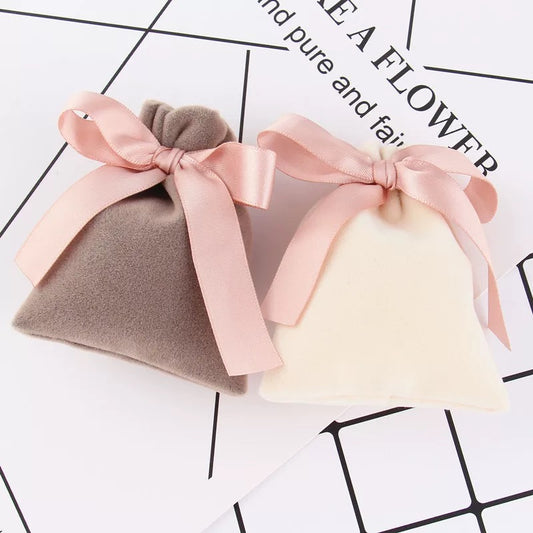 Flannel Drawstring Gift Bag – Perfect for Weddings, Jewelry, and More!