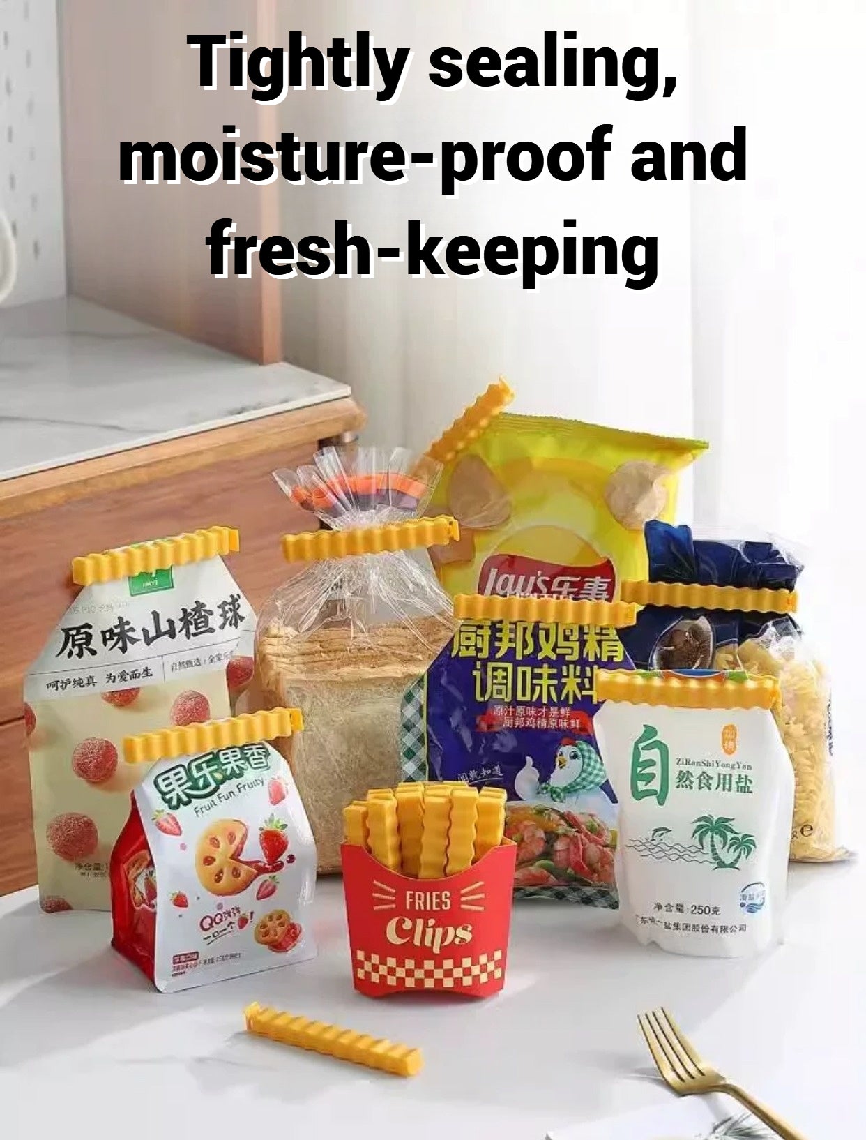 French Fries Magnetic Sealing Clips