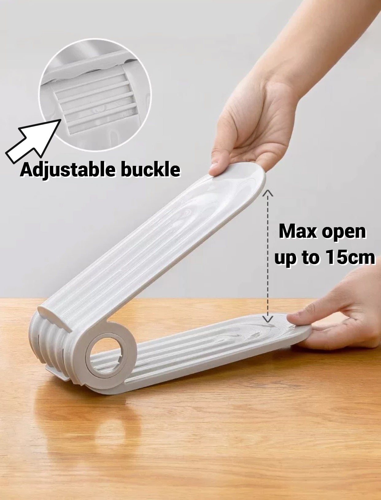 Adjustable Shoe Slots Organizer Double Layer