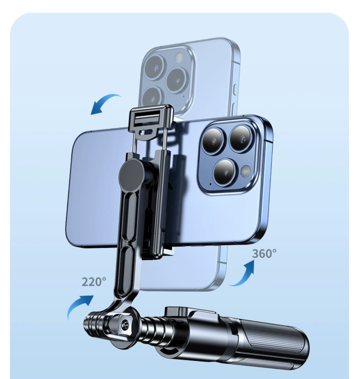 Selfie Stick Tripod With Wireless Remote And Light