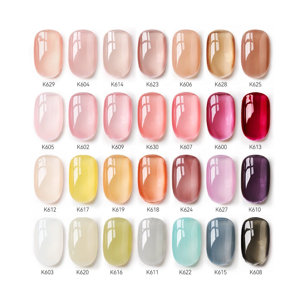 【pre-order】MAYCHAO 12ML Jelly Gel Nail Polish of Transparent Nude Red Pink Black Brown Sheer Gel Polish For Salon Gel Nail Art DIY at Home