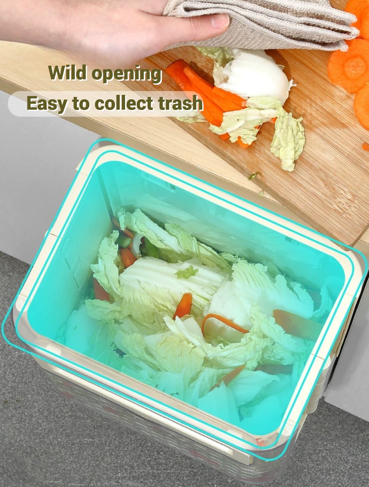 Foldable Trash Can for Kitchen