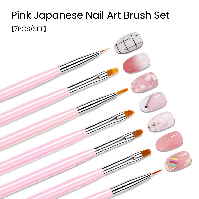 【Get it in 24hrs】MAYCHAO Professional Manicure Pedicure Kit with 14 colors LED Light brushes top base coats
