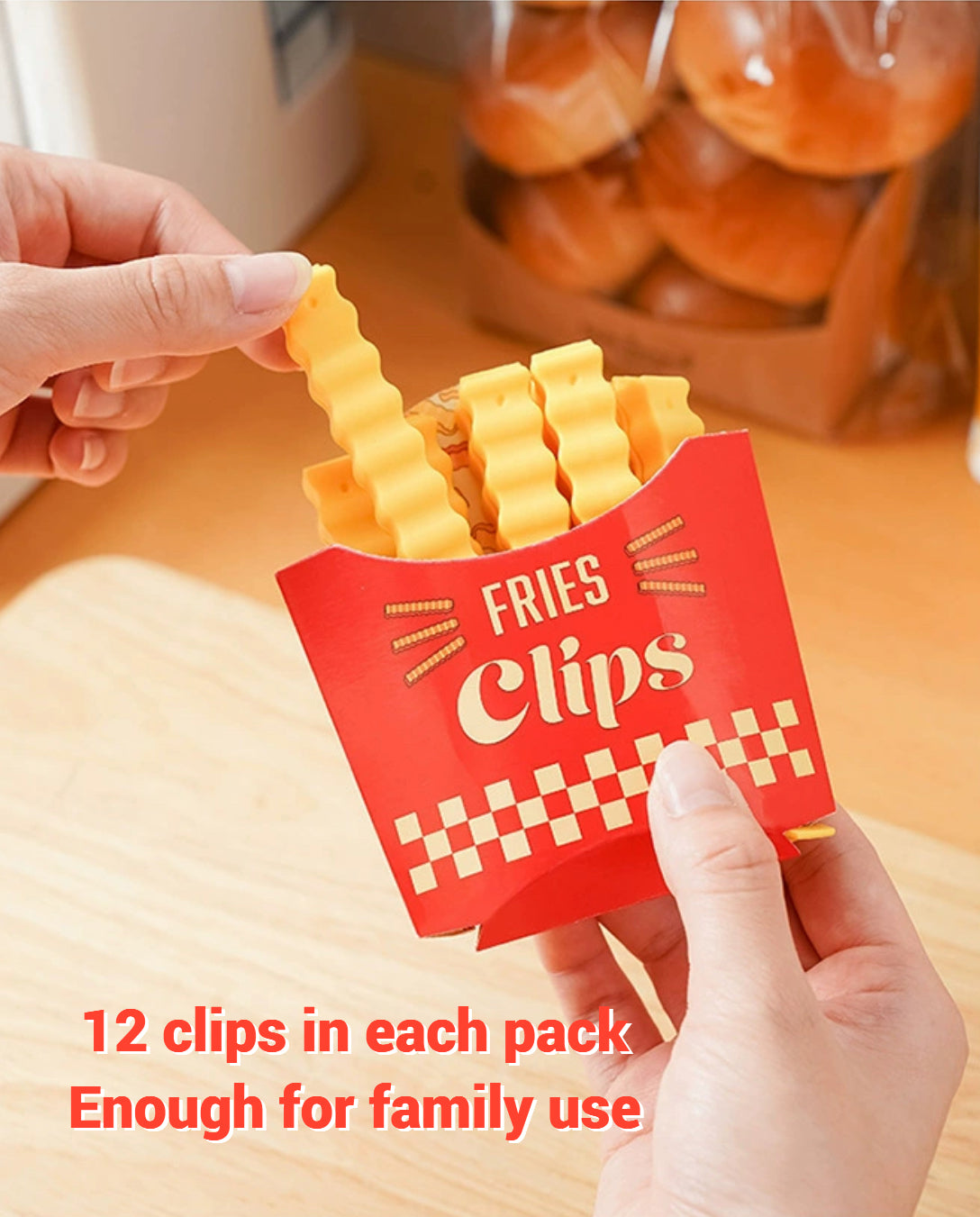 French Fries Magnetic Sealing Clips