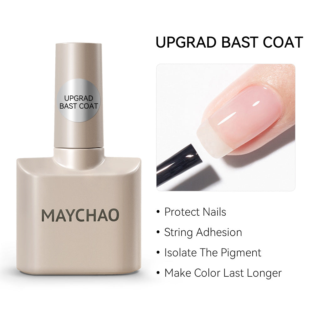 【pre-order】MAYCHAO 12ML Gel Nail Polish Base Coat Soak Off LED UV Gel Polish Long Lasting Nail Art Manicure Salon At Home