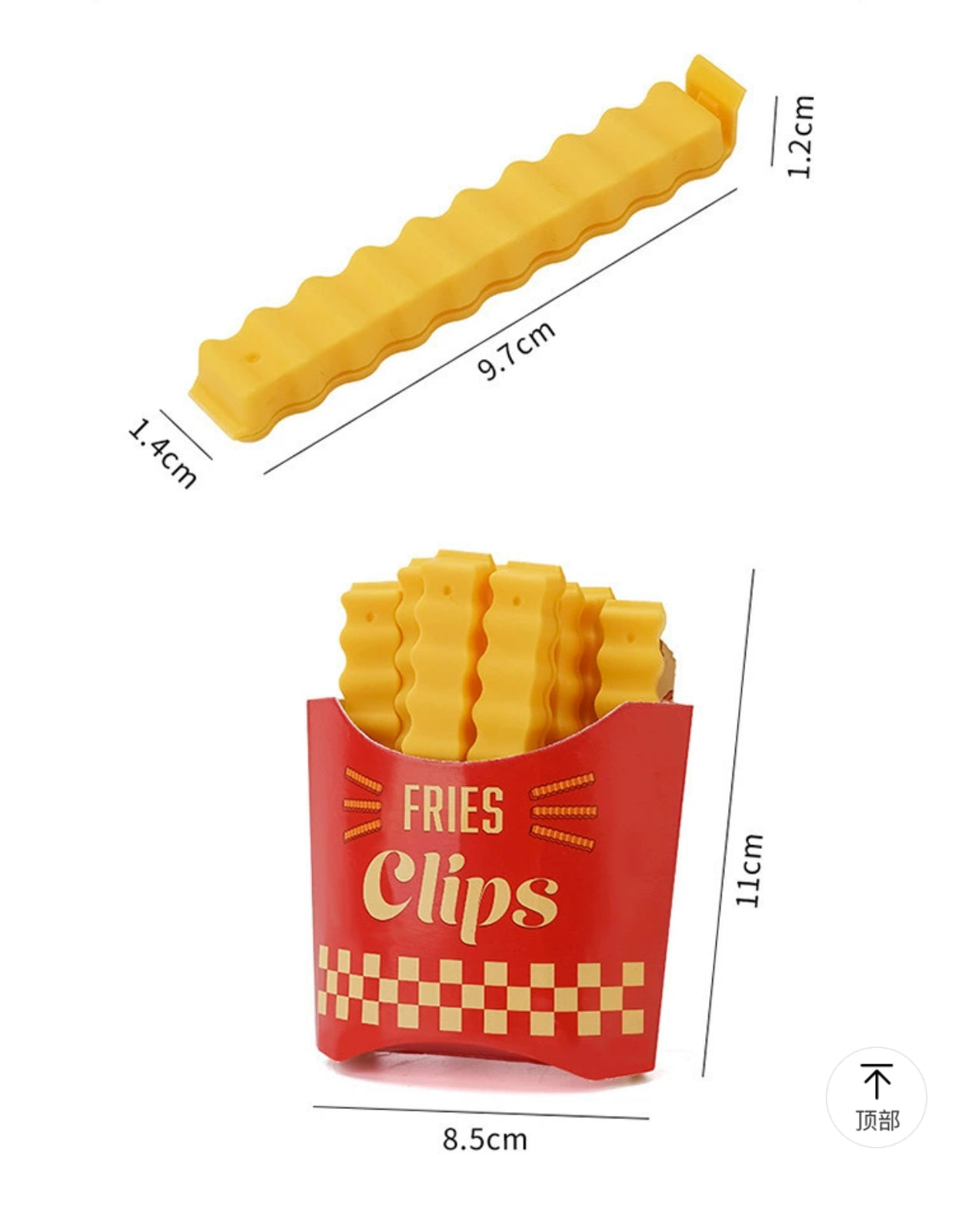 French Fries Magnetic Sealing Clips