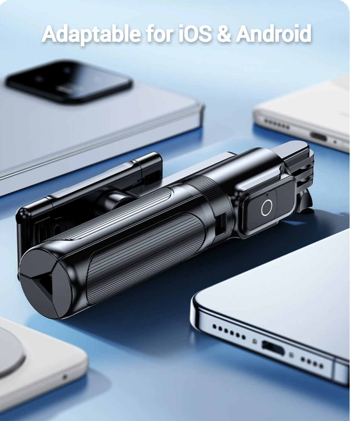 Selfie Stick Tripod With Wireless Remote And Light