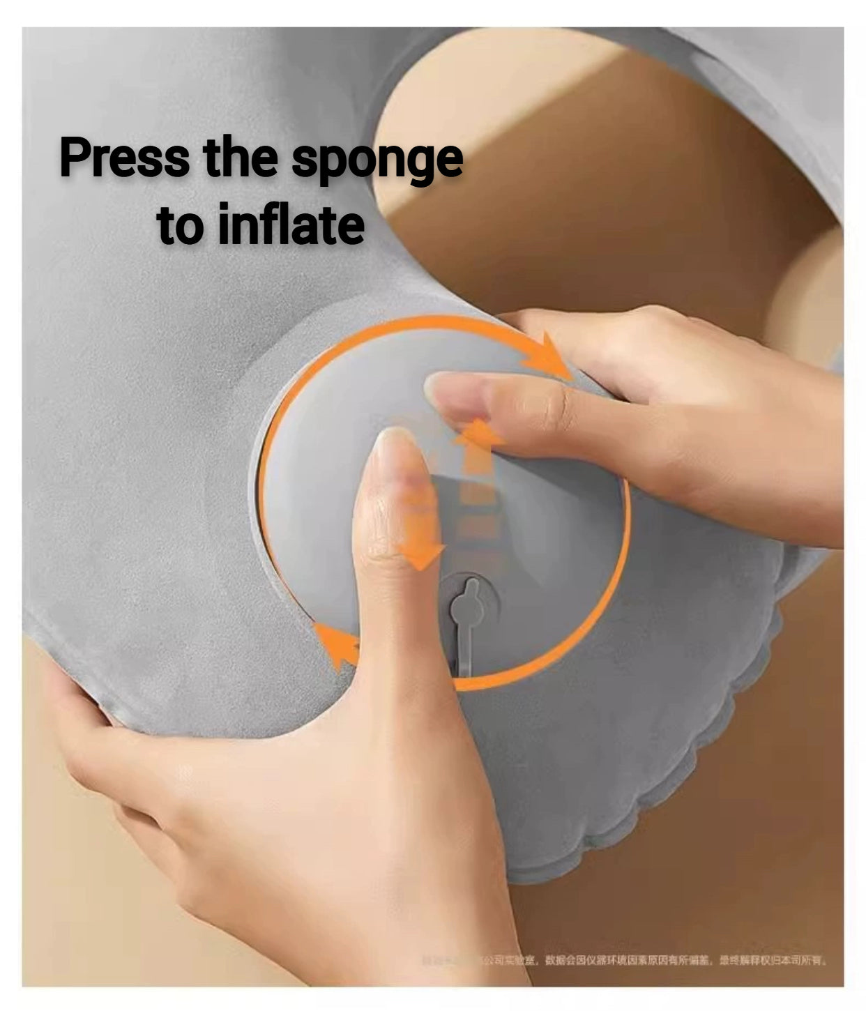 Press Inflatable Travel Pillow