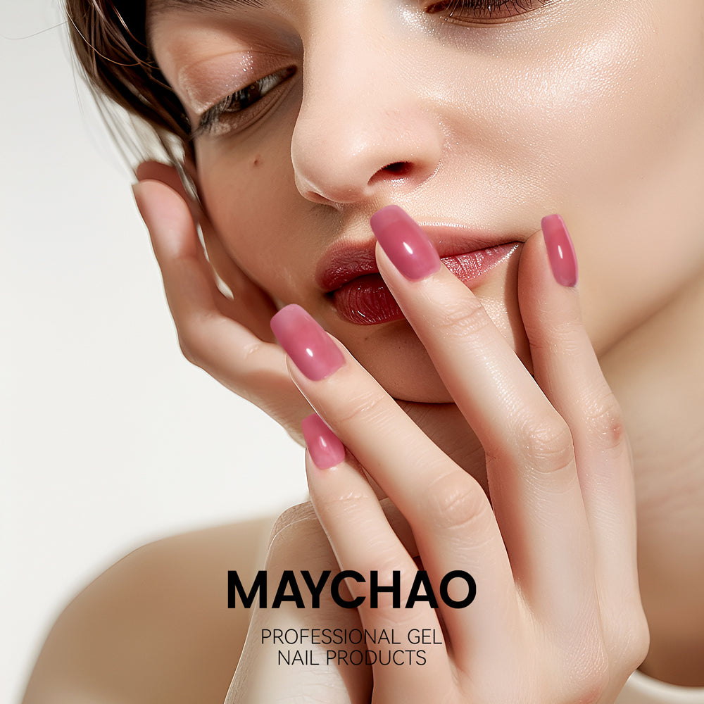 【pre-order】MAYCHAO 12ML Jelly Gel Nail Polish of Transparent Nude Red Pink Black Brown Sheer Gel Polish For Salon Gel Nail Art DIY at Home