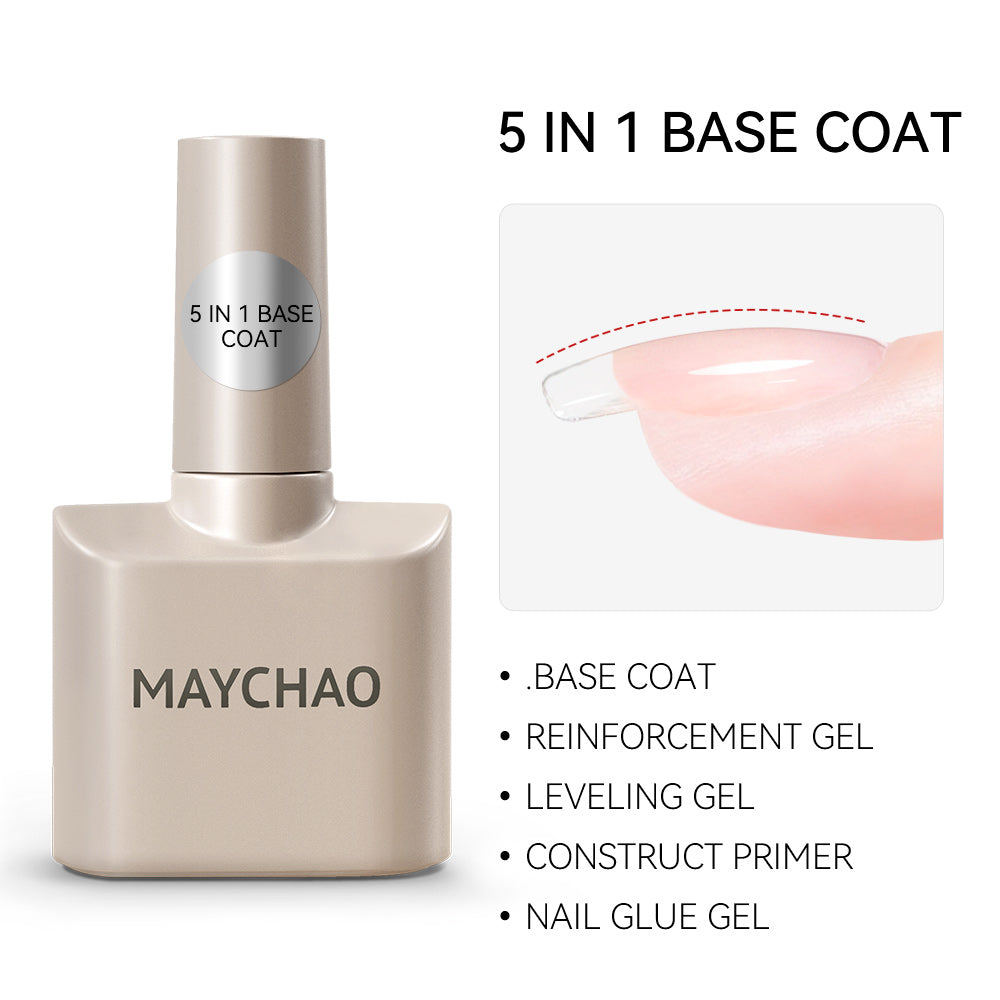 【pre-order】MAYCHAO 12ML Gel Nail Polish Base Coat Soak Off LED UV Gel Polish Long Lasting Nail Art Manicure Salon At Home