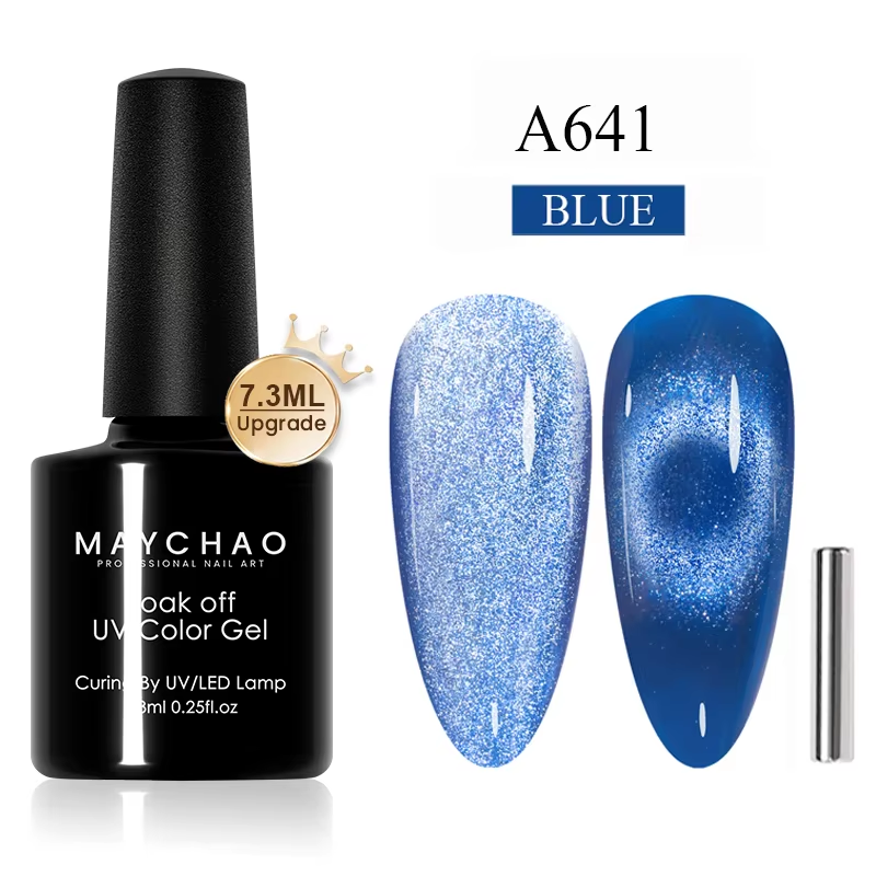 【pre-order】MAYCHAO 12ML Cat Eye Gel Nail Polish With Magnet Soak off UV Holographic Magnetic Rainbow Gel Polish for Nail Art DIY Manicure