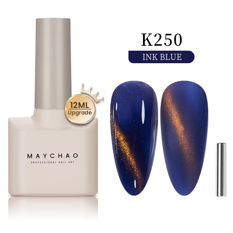 【pre-order】MAYCHAO 12ML Cat Eye Gel Nail Polish With Magnet Soak off UV Holographic Magnetic Rainbow Gel Polish for Nail Art DIY Manicure