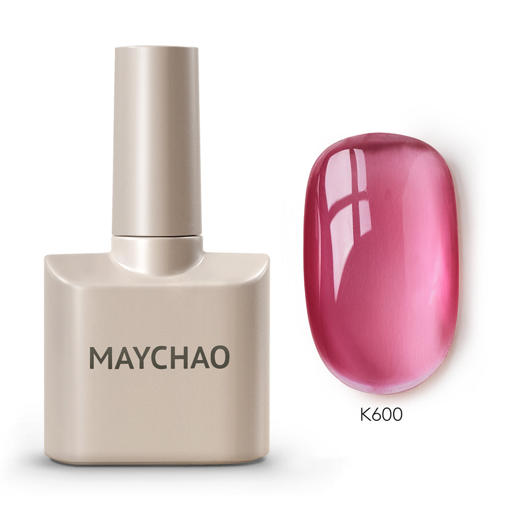 【pre-order】MAYCHAO 12ML Jelly Gel Nail Polish of Transparent Nude Red Pink Black Brown Sheer Gel Polish For Salon Gel Nail Art DIY at Home