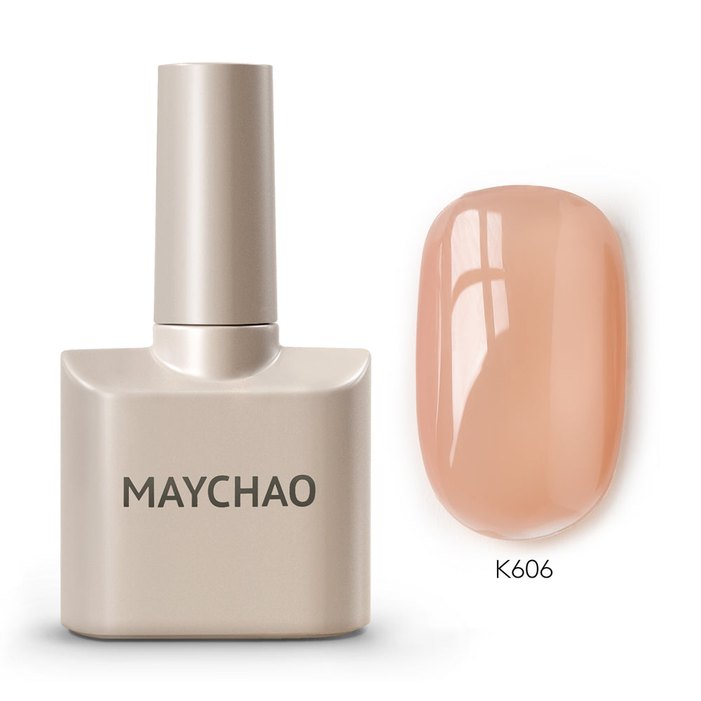 【pre-order】MAYCHAO 12ML Jelly Gel Nail Polish of Transparent Nude Red Pink Black Brown Sheer Gel Polish For Salon Gel Nail Art DIY at Home