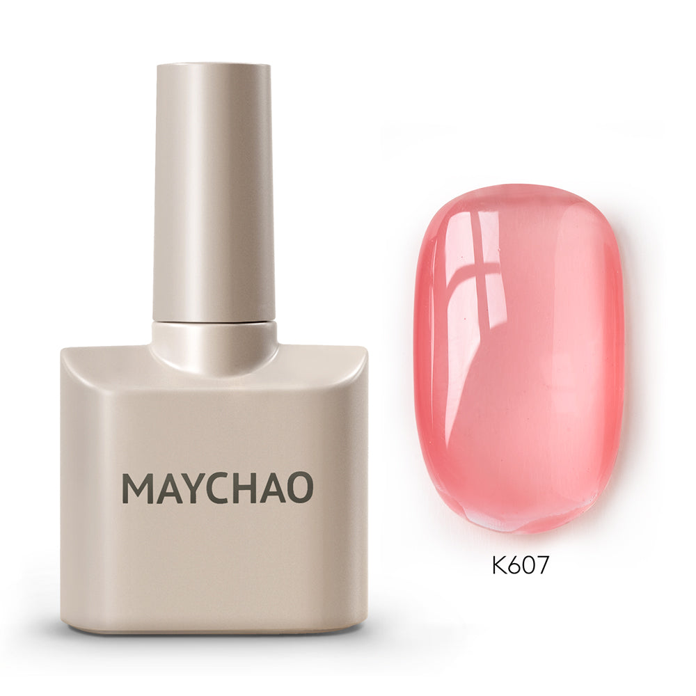 【pre-order】MAYCHAO 12ML Jelly Gel Nail Polish of Transparent Nude Red Pink Black Brown Sheer Gel Polish For Salon Gel Nail Art DIY at Home