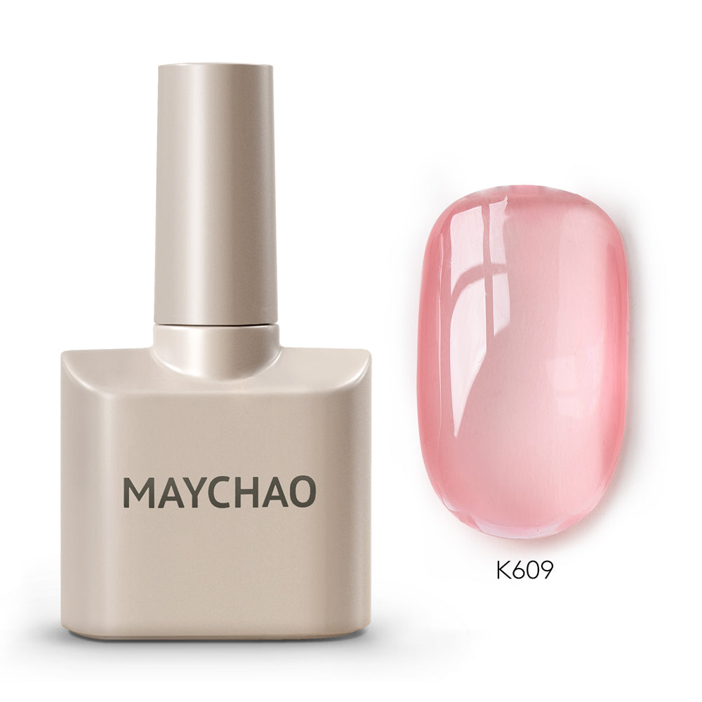 【pre-order】MAYCHAO 12ML Jelly Gel Nail Polish of Transparent Nude Red Pink Black Brown Sheer Gel Polish For Salon Gel Nail Art DIY at Home