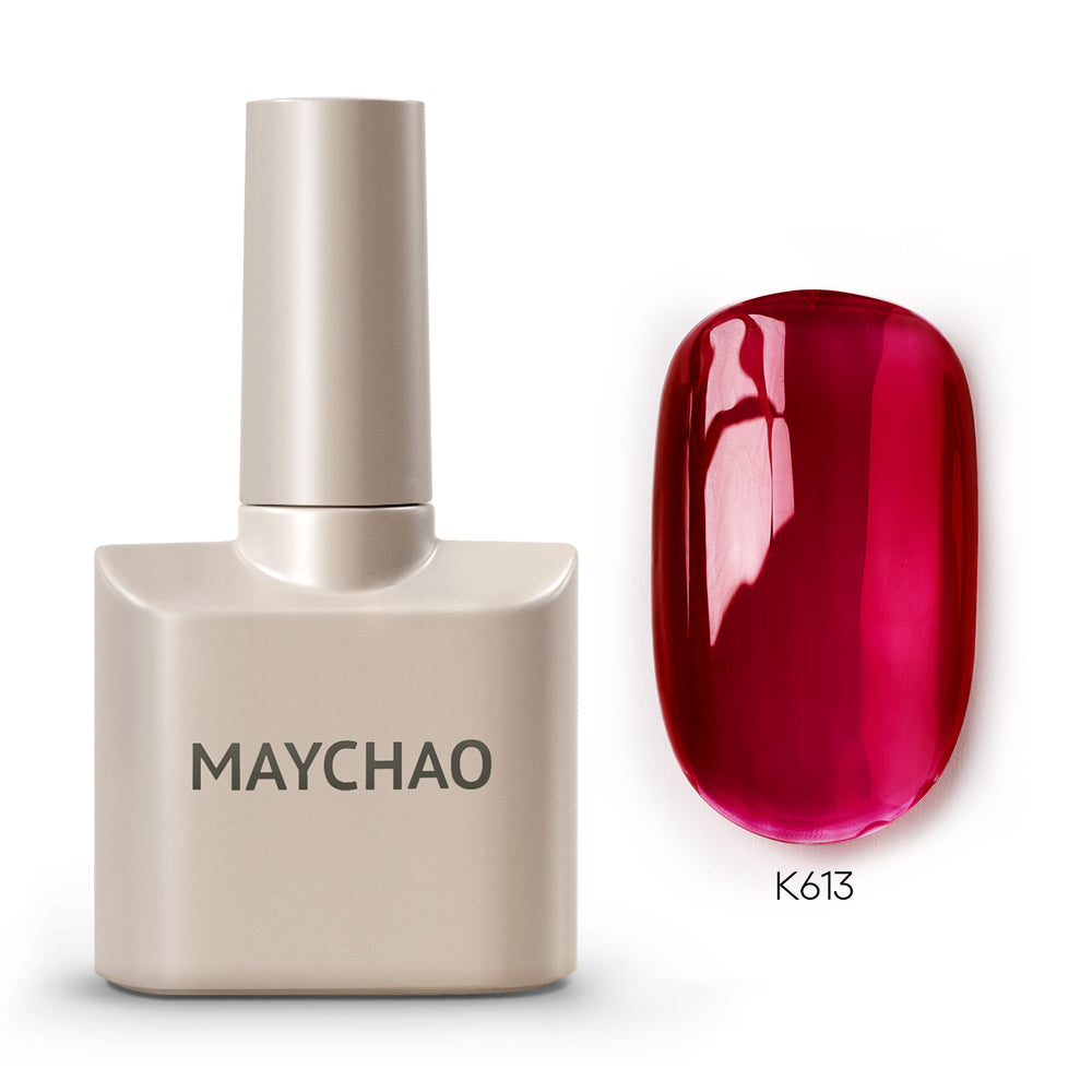 【pre-order】MAYCHAO 12ML Jelly Gel Nail Polish of Transparent Nude Red Pink Black Brown Sheer Gel Polish For Salon Gel Nail Art DIY at Home