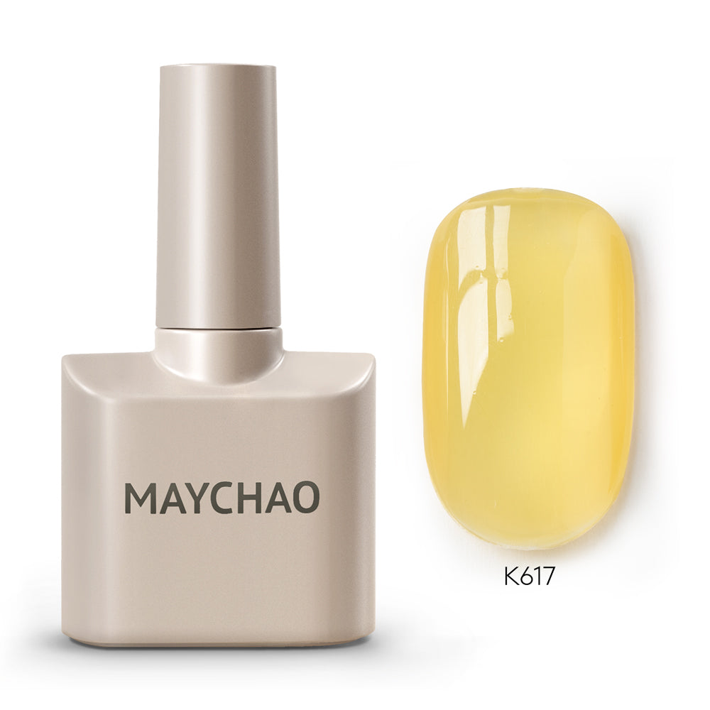 【pre-order】MAYCHAO 12ML Jelly Gel Nail Polish of Transparent Nude Red Pink Black Brown Sheer Gel Polish For Salon Gel Nail Art DIY at Home