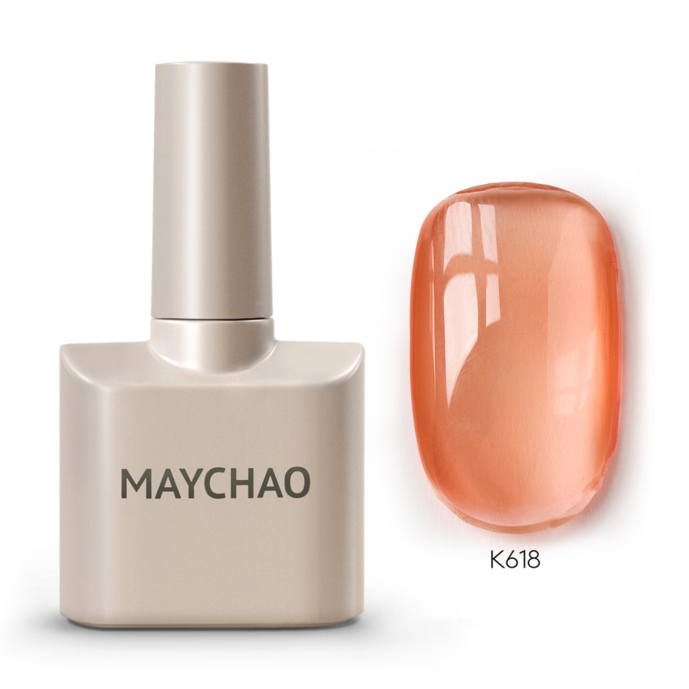 【pre-order】MAYCHAO 12ML Jelly Gel Nail Polish of Transparent Nude Red Pink Black Brown Sheer Gel Polish For Salon Gel Nail Art DIY at Home