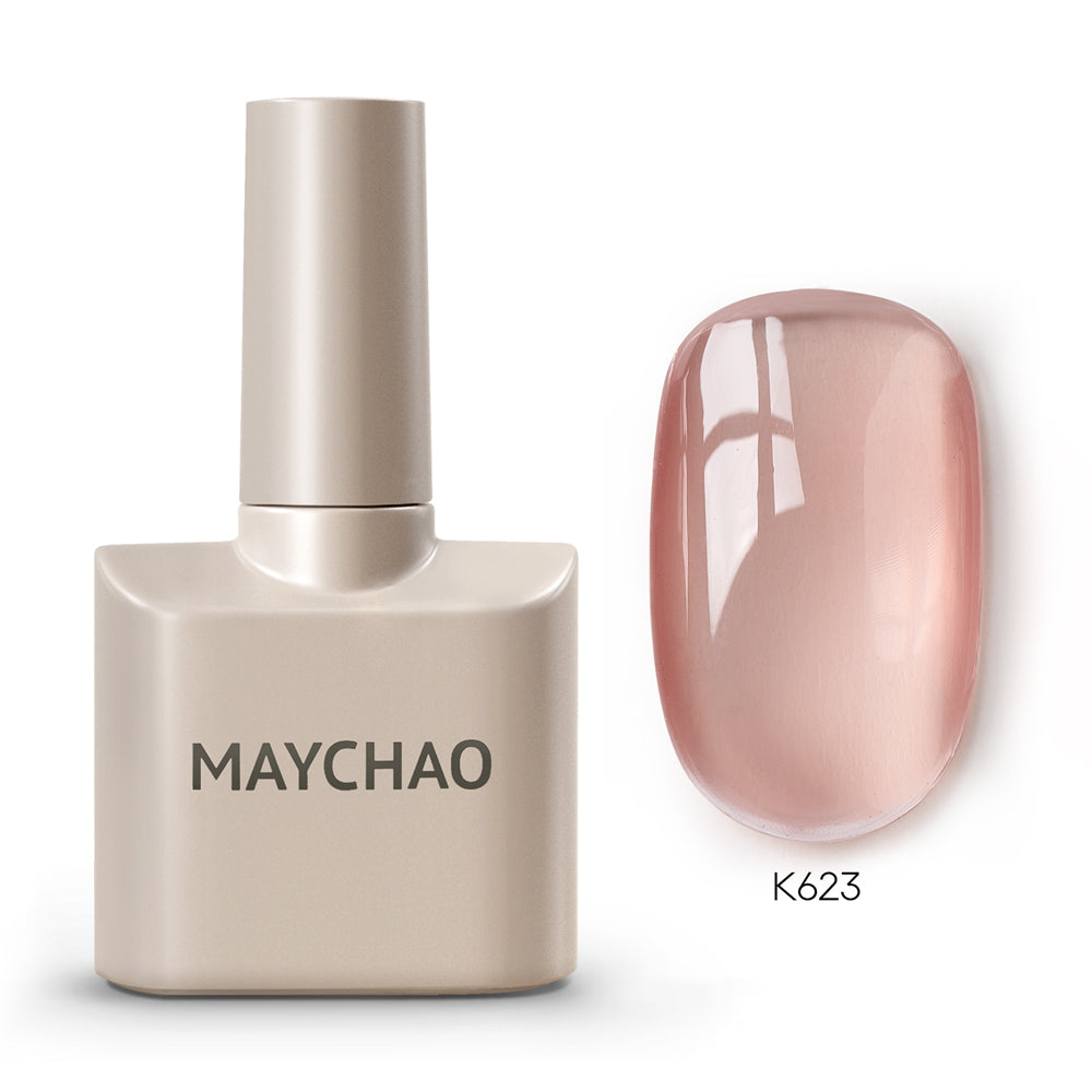 【pre-order】MAYCHAO 12ML Jelly Gel Nail Polish of Transparent Nude Red Pink Black Brown Sheer Gel Polish For Salon Gel Nail Art DIY at Home