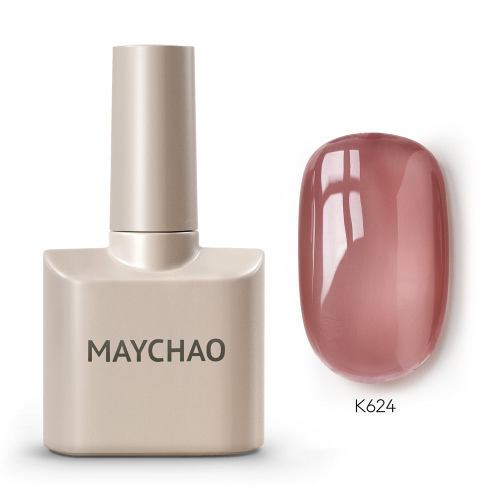 【pre-order】MAYCHAO 12ML Jelly Gel Nail Polish of Transparent Nude Red Pink Black Brown Sheer Gel Polish For Salon Gel Nail Art DIY at Home