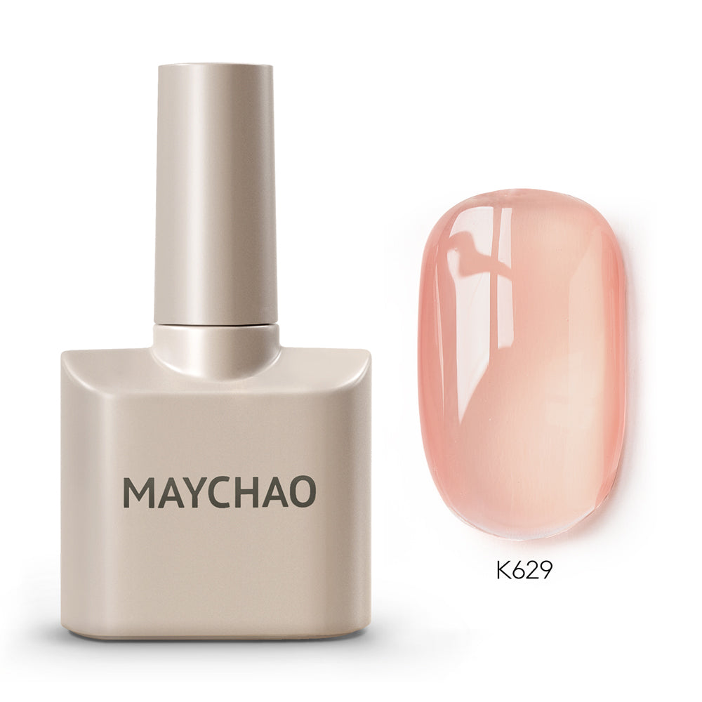 【pre-order】MAYCHAO 12ML Jelly Gel Nail Polish of Transparent Nude Red Pink Black Brown Sheer Gel Polish For Salon Gel Nail Art DIY at Home