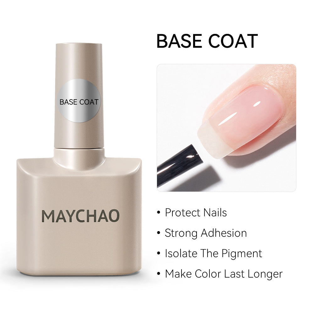 【pre-order】MAYCHAO 12ML Gel Nail Polish Base Coat Soak Off LED UV Gel Polish Long Lasting Nail Art Manicure Salon At Home