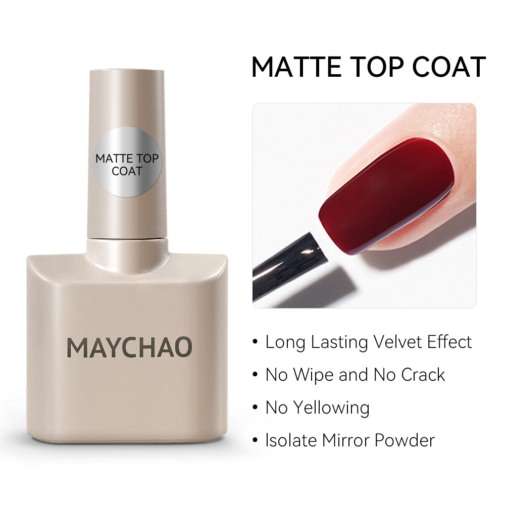 【pre-order】MAYCHAO 12ML Gel Nail Polish Long Lasting Top Coat Soak Off LED UV Gel Polish Nail Art Manicure Salon At Home