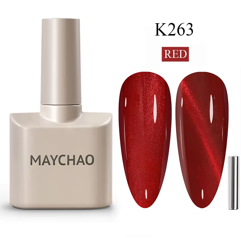 【pre-order】MAYCHAO 12ML Cat Eye Gel Nail Polish With Magnet Soak off UV Holographic Magnetic Rainbow Gel Polish for Nail Art DIY Manicure