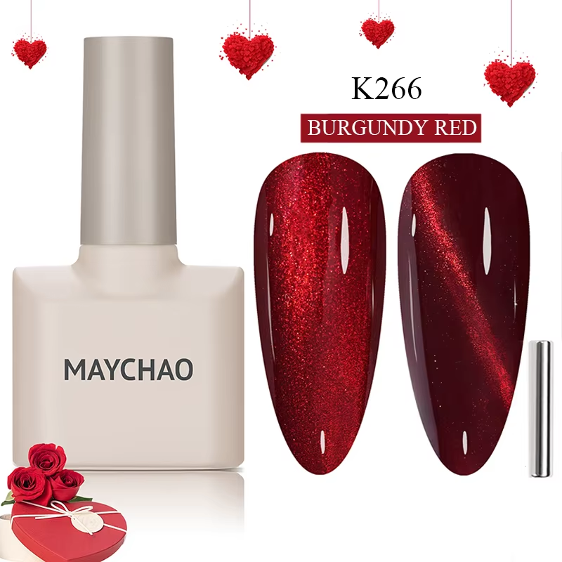【pre-order】MAYCHAO 12ML Cat Eye Gel Nail Polish With Magnet Soak off UV Holographic Magnetic Rainbow Gel Polish for Nail Art DIY Manicure