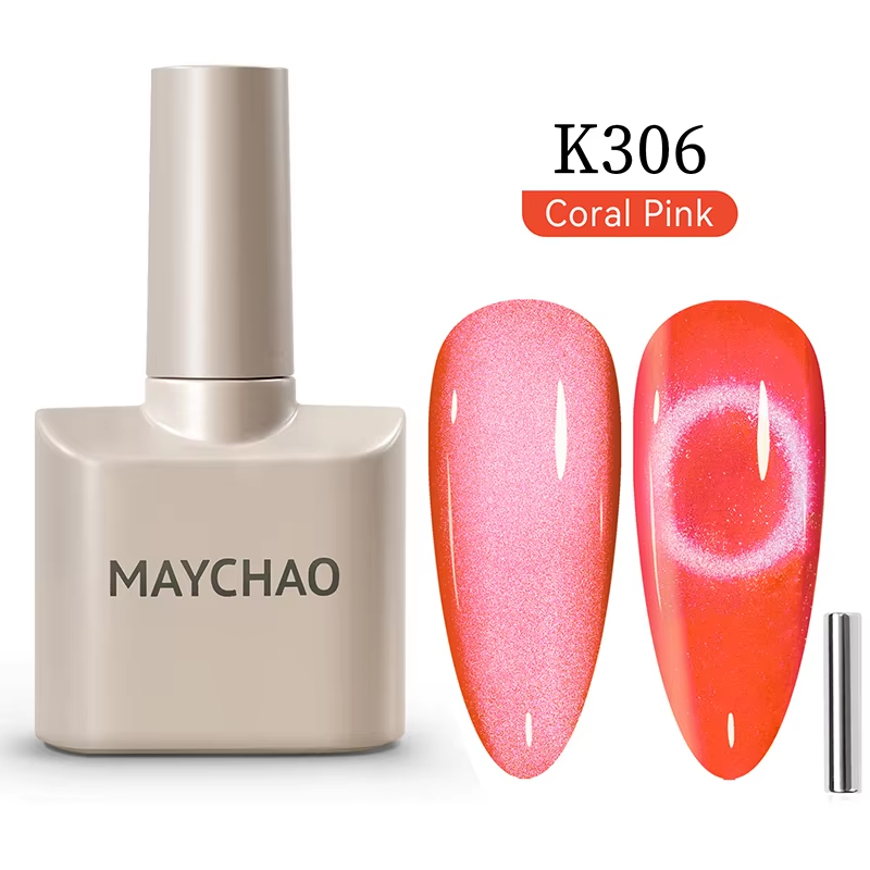 【pre-order】MAYCHAO 12ML Cat Eye Gel Nail Polish With Magnet Soak off UV Holographic Magnetic Rainbow Gel Polish for Nail Art DIY Manicure