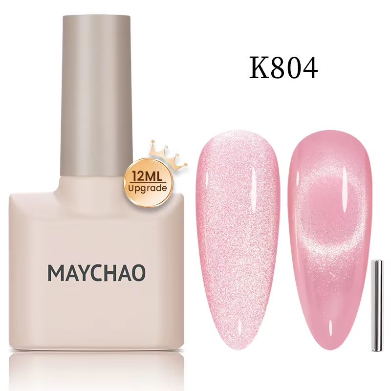 【pre-order】MAYCHAO 12ML Cat Eye Gel Nail Polish With Magnet Soak off UV Holographic Magnetic Rainbow Gel Polish for Nail Art DIY Manicure