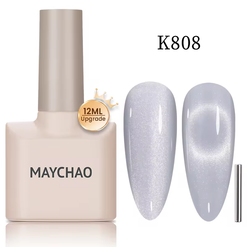 【pre-order】MAYCHAO 12ML Cat Eye Gel Nail Polish With Magnet Soak off UV Holographic Magnetic Rainbow Gel Polish for Nail Art DIY Manicure