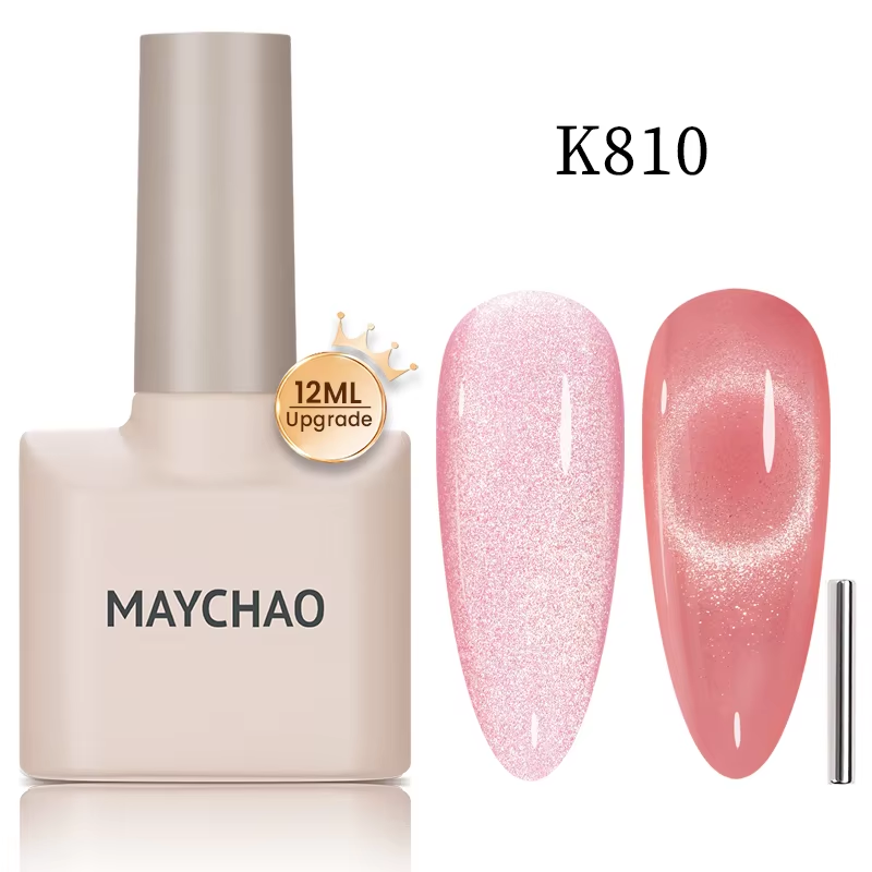 【pre-order】MAYCHAO 12ML Cat Eye Gel Nail Polish With Magnet Soak off UV Holographic Magnetic Rainbow Gel Polish for Nail Art DIY Manicure