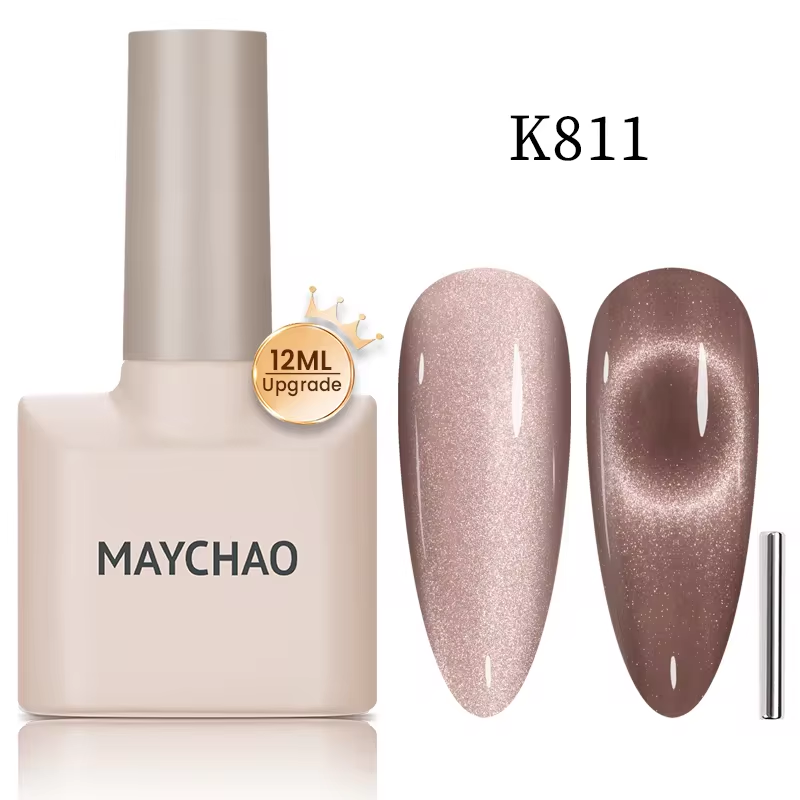 【pre-order】MAYCHAO 12ML Cat Eye Gel Nail Polish With Magnet Soak off UV Holographic Magnetic Rainbow Gel Polish for Nail Art DIY Manicure