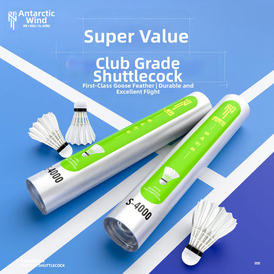 Nanjifeng S4000 Goose Feather Badminton Shuttlecock | Durable Training Birdies | Stable Flight & High Performance