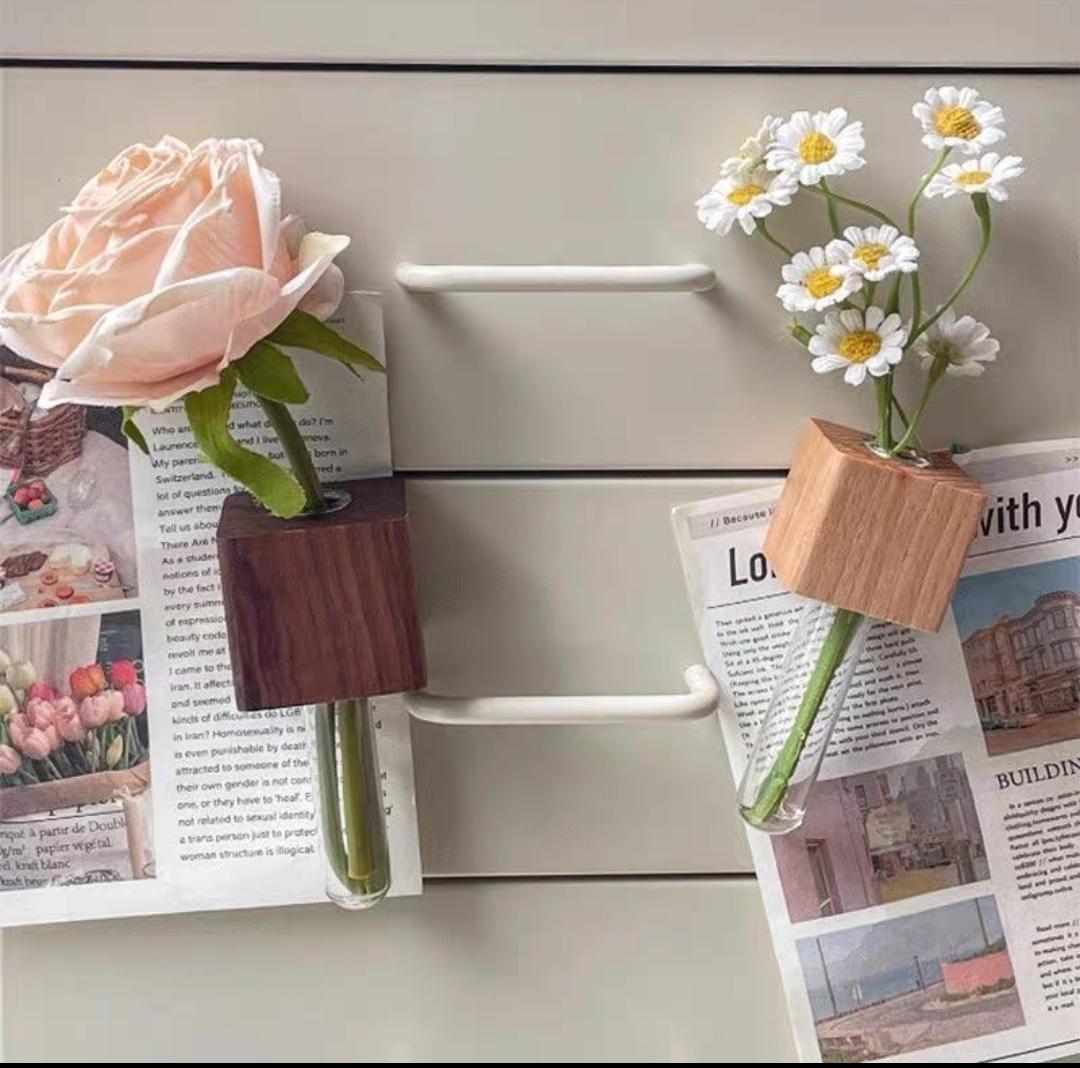 Minimalist Test Tube Vase | Modern Glass Flower Holder | Home & Office Decor